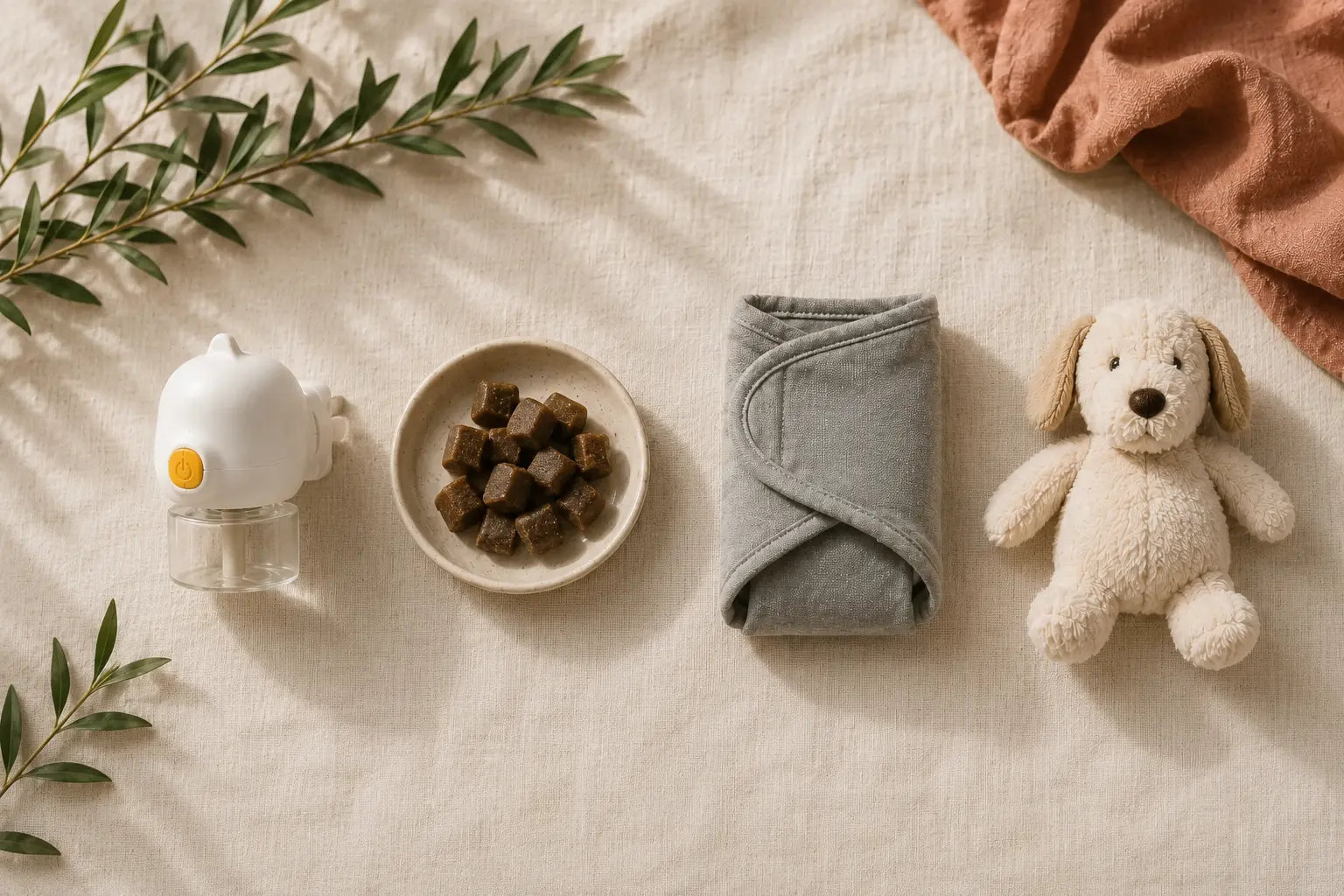 Diffuser vs Calming Treats vs Thundershirt vs Comfort Toys