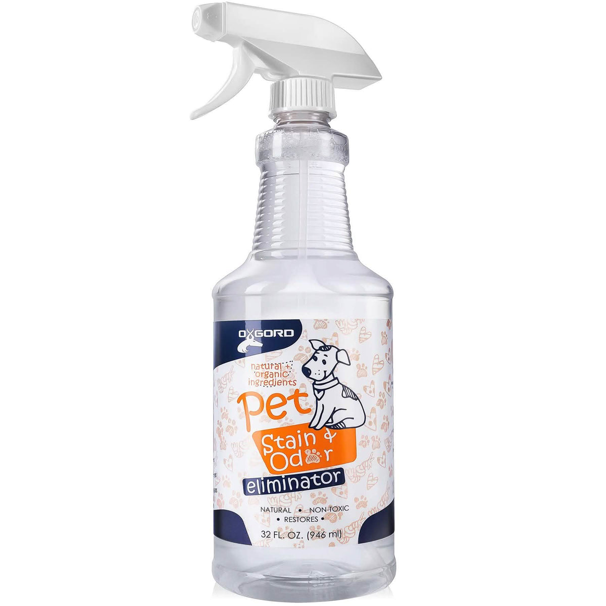 Paws & Pals Organic Pet Stain & Odor Remover 32 oz enzyme spray bottle