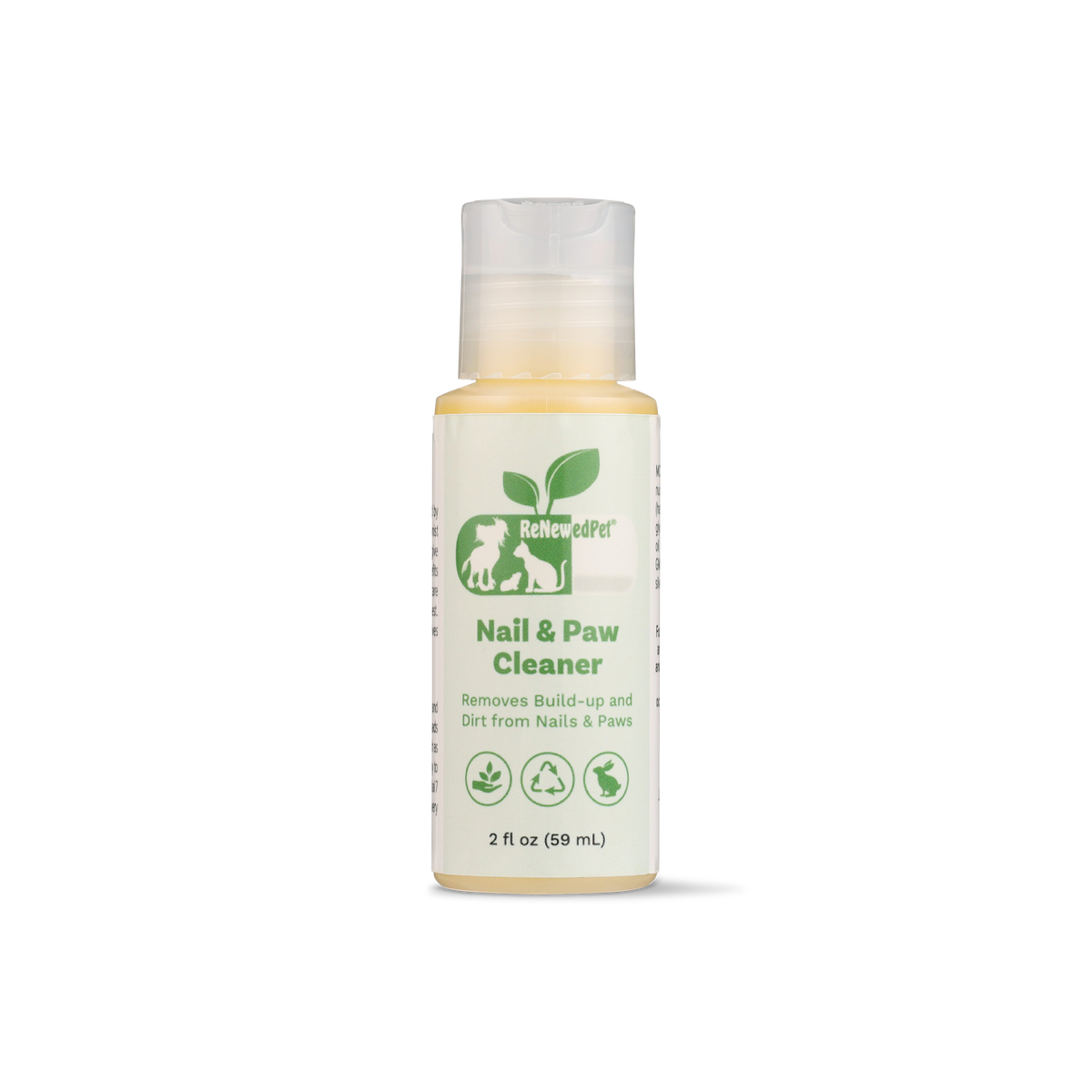ReNewedPet nail and paw cleaner bottle in the 2 oz size