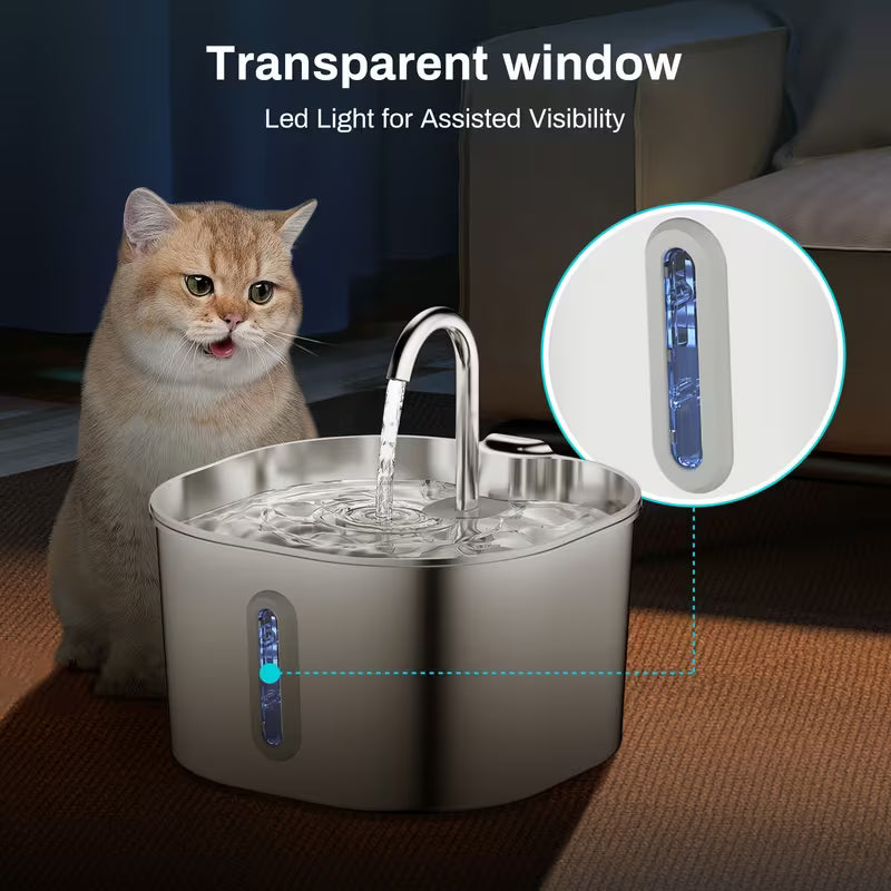 Stainless Steel Cat Water Fountain