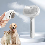Multi-function pet grooming brush for detangling and deshedding