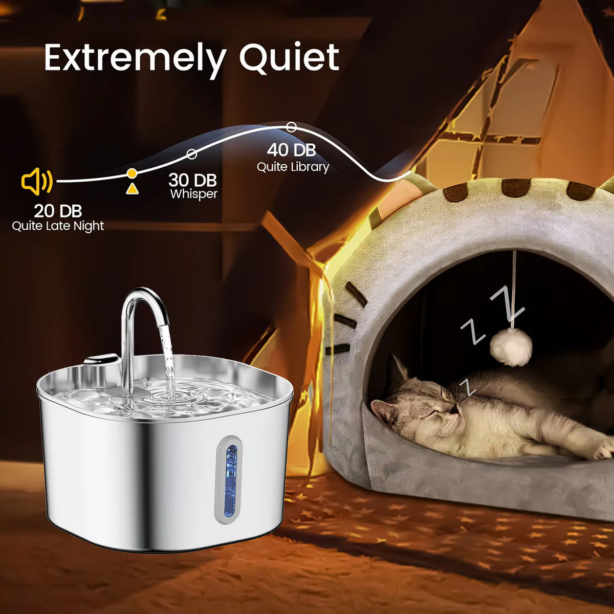 Stainless Steel Cat Water Fountain