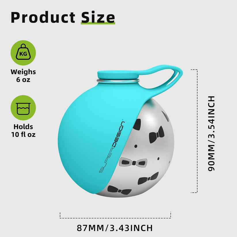 2 in 1 stainless steel portable dog bowl