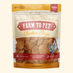 Chicken Chips for dogs 12oz value bag front, single-ingredient chicken breast dog treats.
