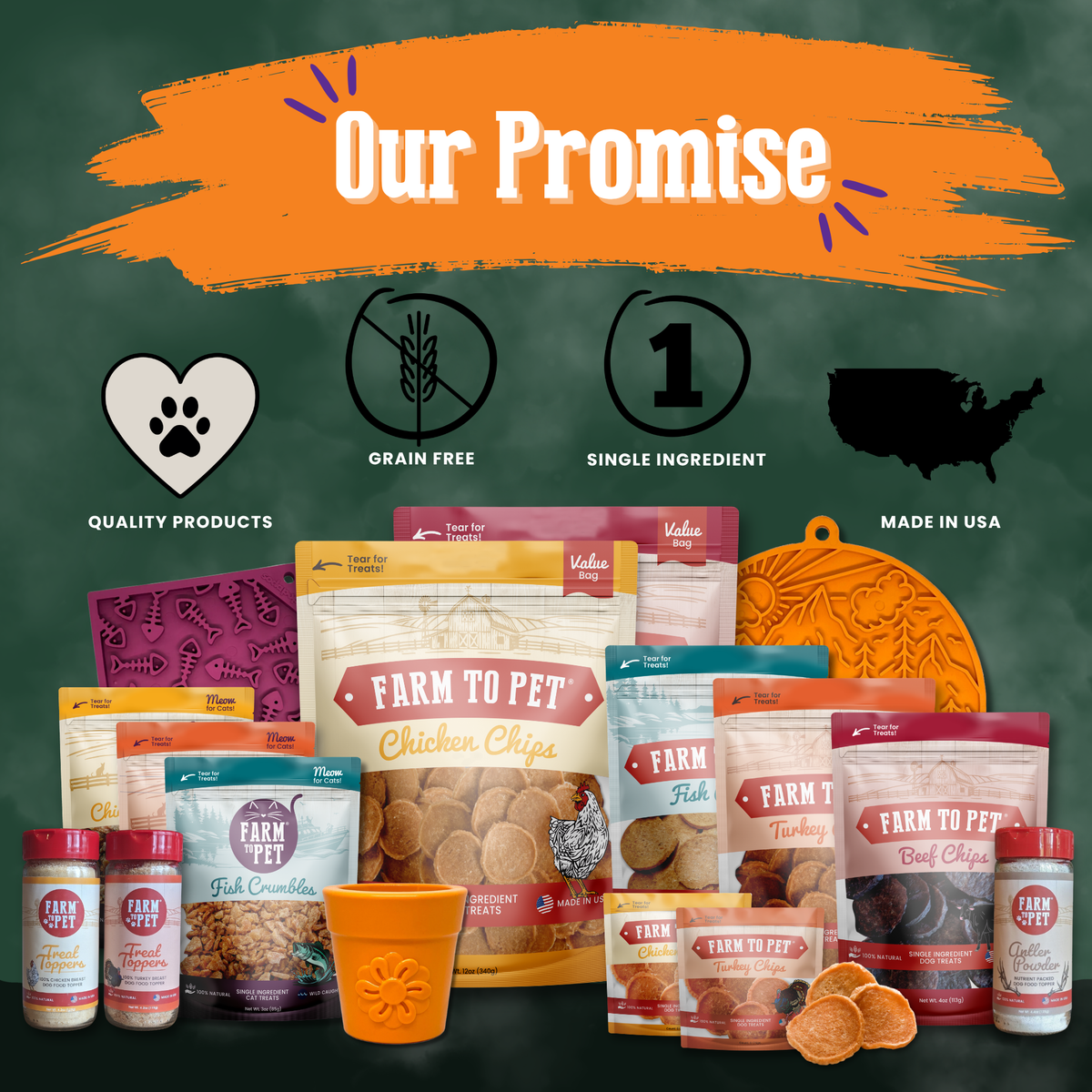Farm To Pet heart-healthy single-ingredient treats, Halloween edition
