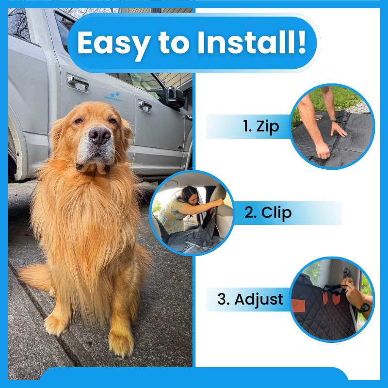 Petstone™ Pro 2.0 Hard-Bottom Dog Car Bed & Seat Protector