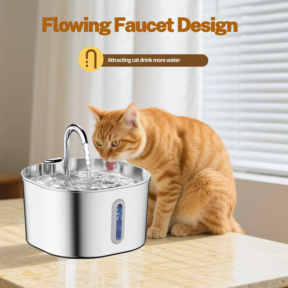 Stainless Steel Cat Water Fountain