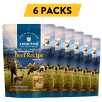 Addiction Beef Meaty Bites, pack of 6: six 4 oz bags of soft beef treats for training