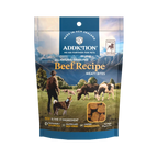 Addiction Beef Meaty Bites soft dog treats, pack of 1: a 4 oz bag with grass-fed New Zealand beef first