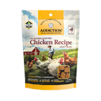 Addiction Chicken Meaty Bites soft dog treats, pack of 1: a 4 oz bag with cage-free chicken first