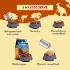 Grain-free Addiction kangaroo dog food and treat bundle with no corn, wheat or soy