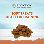 Addiction kangaroo duo with soft, grain-free Kangaroo Meaty Bites at 300 kcal per 100 g