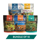Addiction Meaty Bites Variety Pack, Bundle of 10: two 4 oz bags each of the five meat flavors