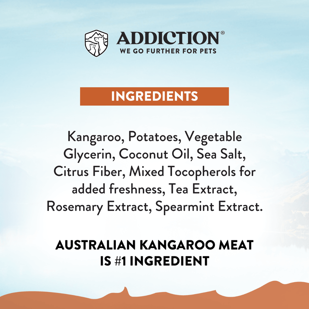 Grain-free Addiction Meaty Bites variety pack, free from gluten, corn, wheat and soy