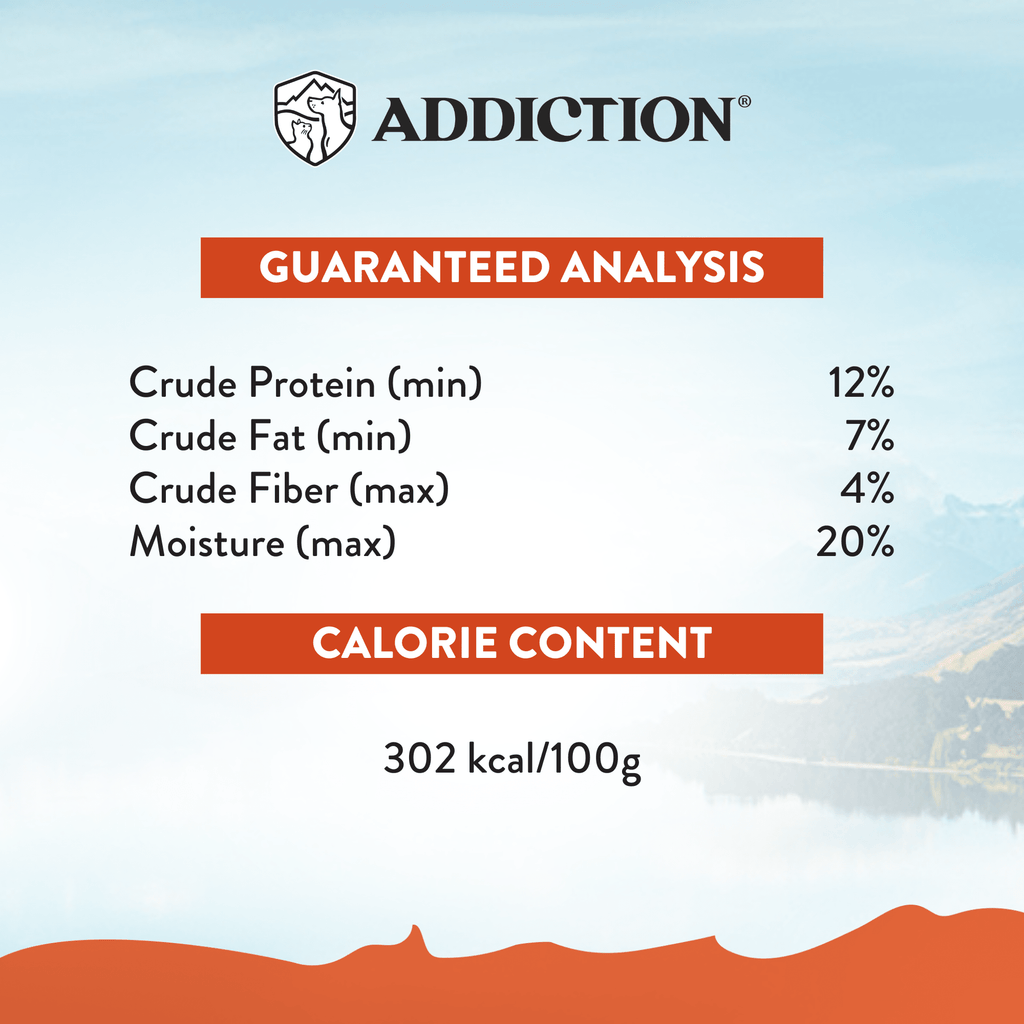 Addiction Meaty Bites mixed pack, sold by Addiction as hypoallergenic soft dog treats