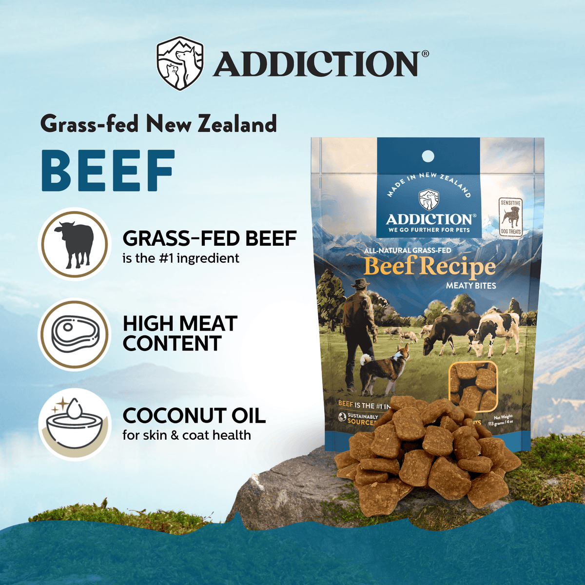 Addiction Meaty Bites variety bundle for picky eaters that like to switch between meats