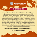 Addiction Outback Kangaroo Feast duo, an air-dried meal served dry or mixed 1:1 with warm water