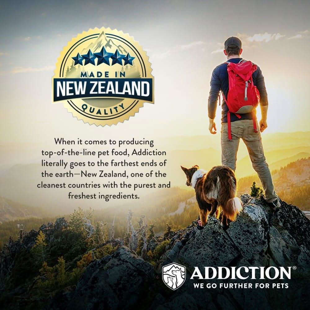 Grain-free Addiction Salmon Bleu cat food made without corn, wheat, soy or gluten