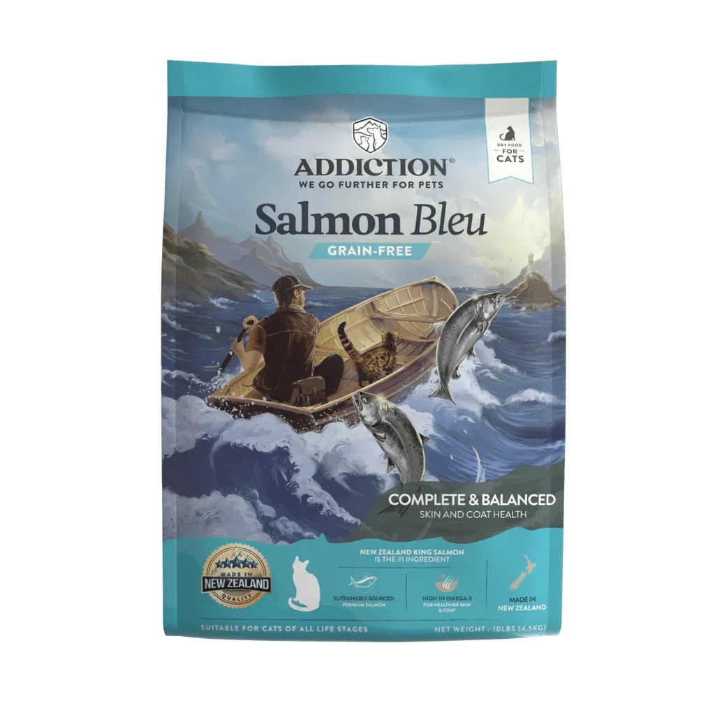 Addiction Salmon Bleu, a King Salmon dry cat food from Addiction Pet Foods
