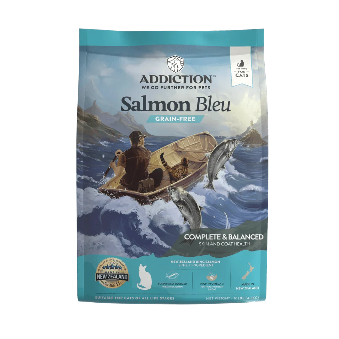 Addiction Salmon Bleu, a King Salmon dry cat food from Addiction Pet Foods