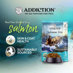 Addiction Salmon Bleu cat food with natural flavor and mixed tocopherols for freshness