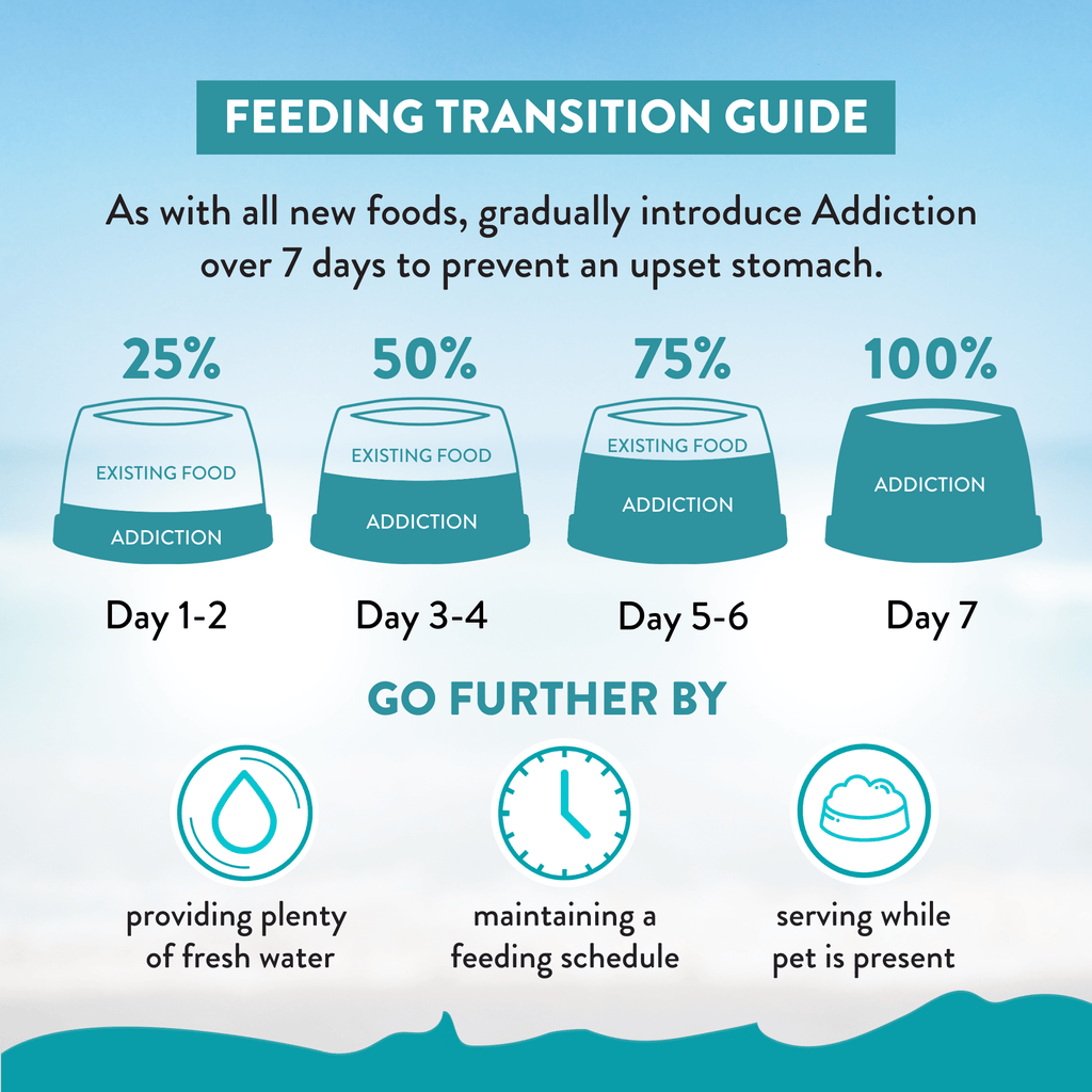 Addiction Salmon Bleu cat food sample packs made with salmon, salmon meal and ocean fish meal