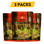 Addiction Venison Meaty Bites, pack of 3: three 4 oz bags of soft, grain-free venison treats