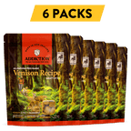 Addiction Venison Meaty Bites, pack of 6: six 4 oz bags of soft venison treats for training