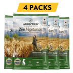 Four-pack of Addiction Zen Vegetarian dry dog food: 4 x 4 lb bags, 16 lb in total