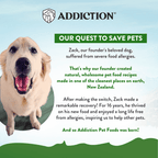 Addiction Zen Vegetarian dry dog food, made in New Zealand's Bay of Plenty