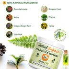 Adore Pet Herbal Defense Powder with spirulina, brewers yeast and tansy, made in the USA