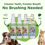 Adore Pet Oral Care Spray for dogs, a 4 fl oz peppermint dental spray with no brushing needed