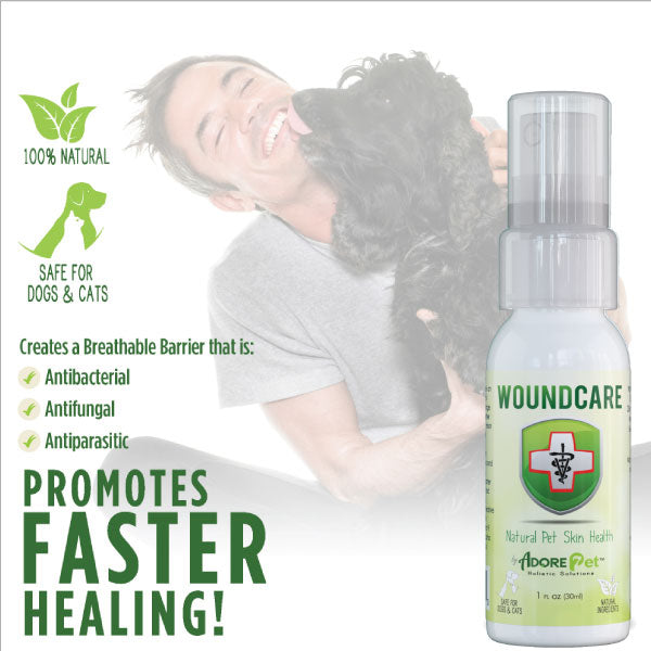 Adore Pet Wound Care with apricot kernel, red raspberry seed and cranberry seed oils
