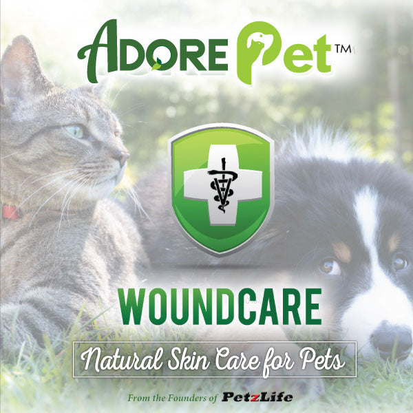 Adore Pet Wound Care oil with organic virgin coconut, extra virgin olive and neem oils