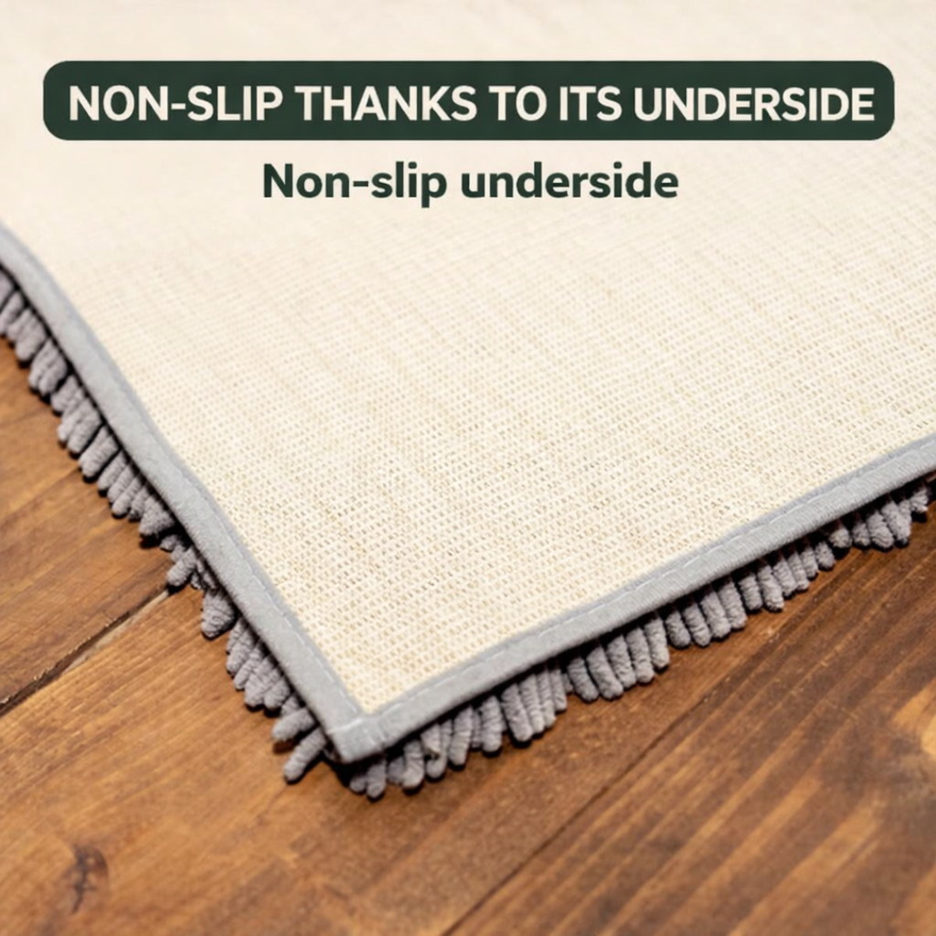 Quick-drying dog door mat for muddy paws
