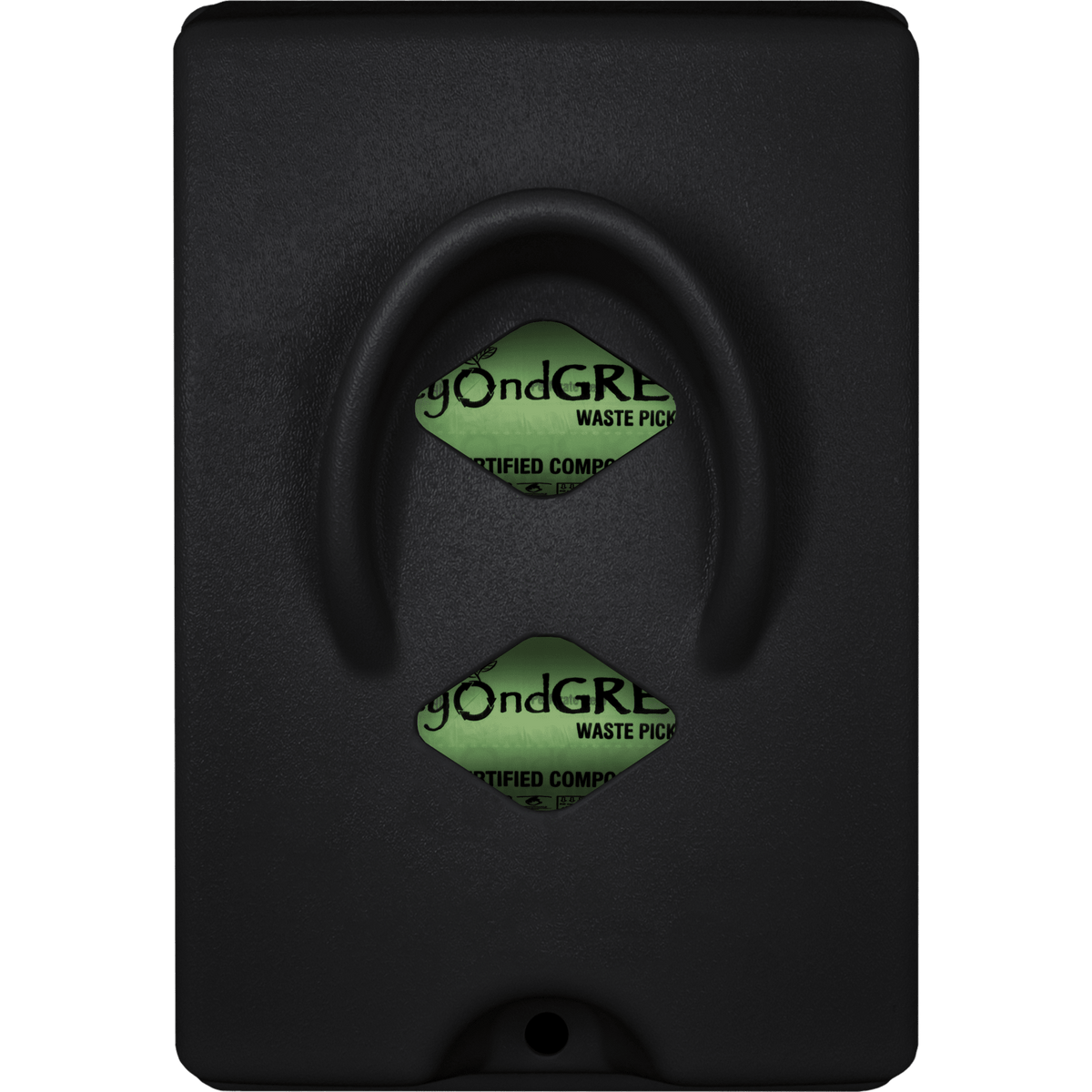 beyondGREEN wall and pole mount dog poop bag dispenser in black with a locking door