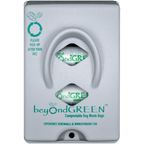 beyondGREEN wall and pole mount dog poop bag dispenser in gray with a front-load design