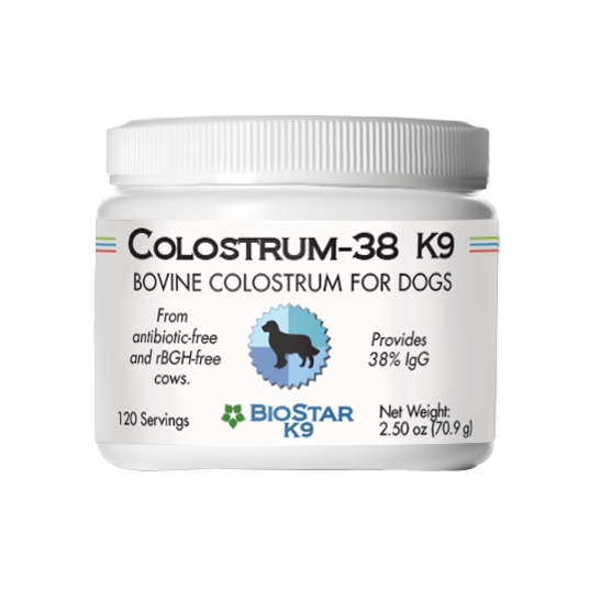 BioStar Colostrum-38 K9 large 120-scoop bulk container for dogs