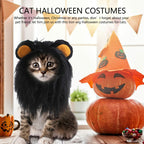 Black lion mane costume, size S for a 26 cm head and 30 cm neck