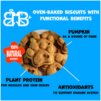 Pumpkin and peanut butter Paw Snacks from Buddy N Beast, about 25 treats in an 8 oz bag