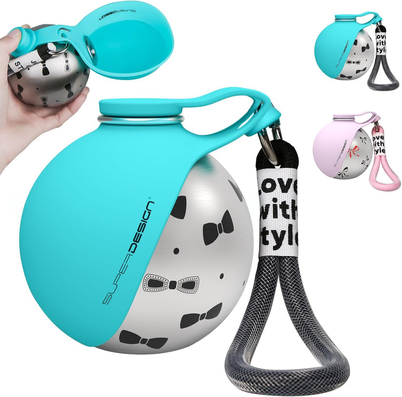 2 in 1 stainless steel portable dog bowl