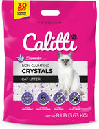 Calitti Crystals lavender-scented silica cat litter with purple granules, 8 lb