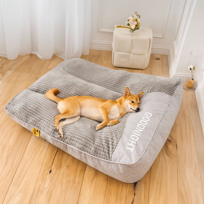 Rectangular indoor pet bed in a soft, cozy design