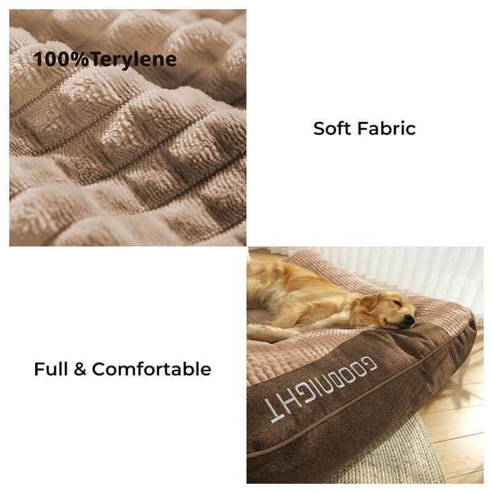 Rectangular indoor pet bed in a soft, cozy design