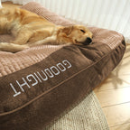 Large calming dog bed for indoor comfort