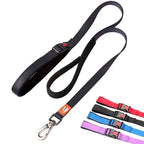 Black Canny Connect leash for puppies and small dogs, 5/8 inch wide with a steel clip