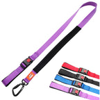 Purple Canny Connect anti-escape leash, 1 inch wide, fitted with a self-locking carabiner