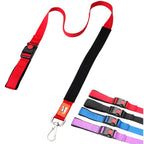 Red Canny Connect anti-escape leash, 1 inch wide for medium and large dogs, brushed steel clip