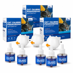 Cat pheromone diffuser kit with refill bottles