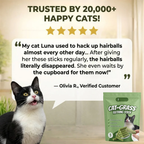 Chewy grass teething sticks for feline dental care